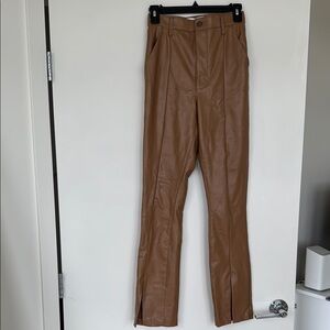 Abercrombie & Fitch Brown Faux Leather Pants